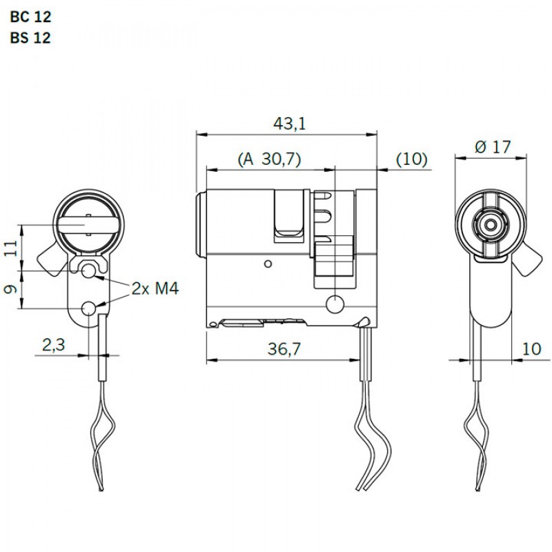 Mig bombí (electrònica a un sol costat) BS12