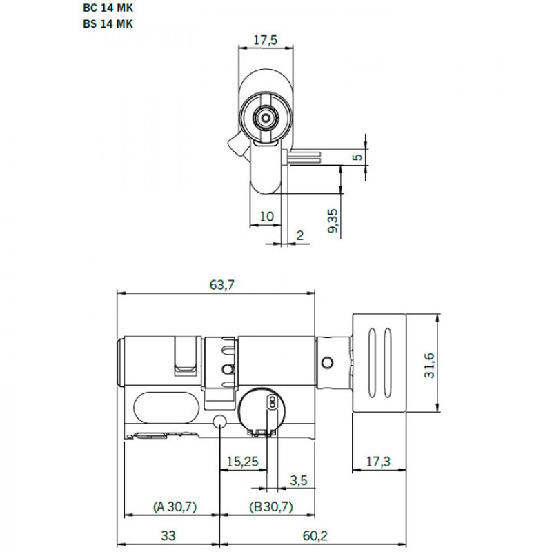 Bombí amb pom de metall BS14MK
