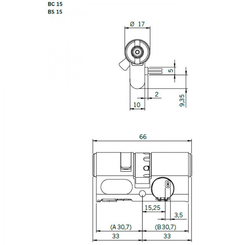 Mig bombí (electrònica a un sol costat) BS02 