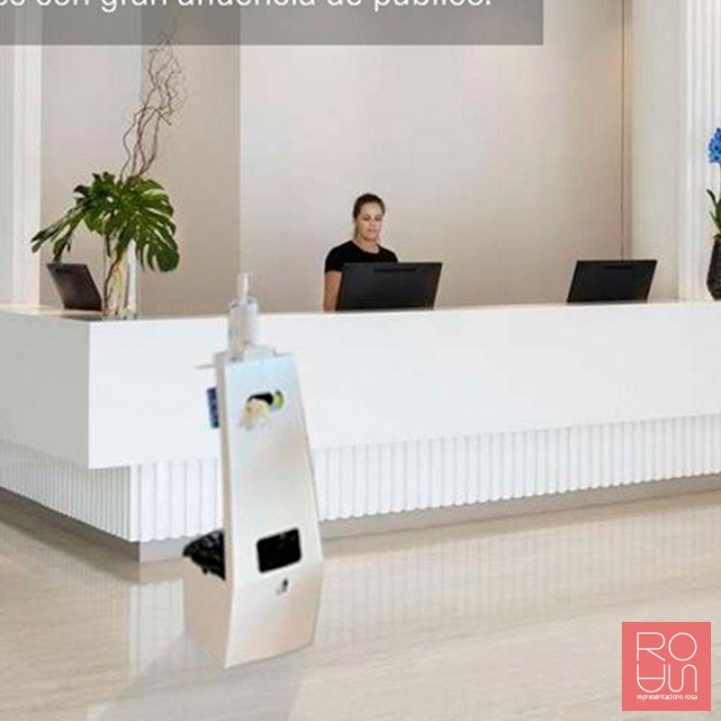 Suport dispensador de gel hidroalcohòlic per a la COVID-19