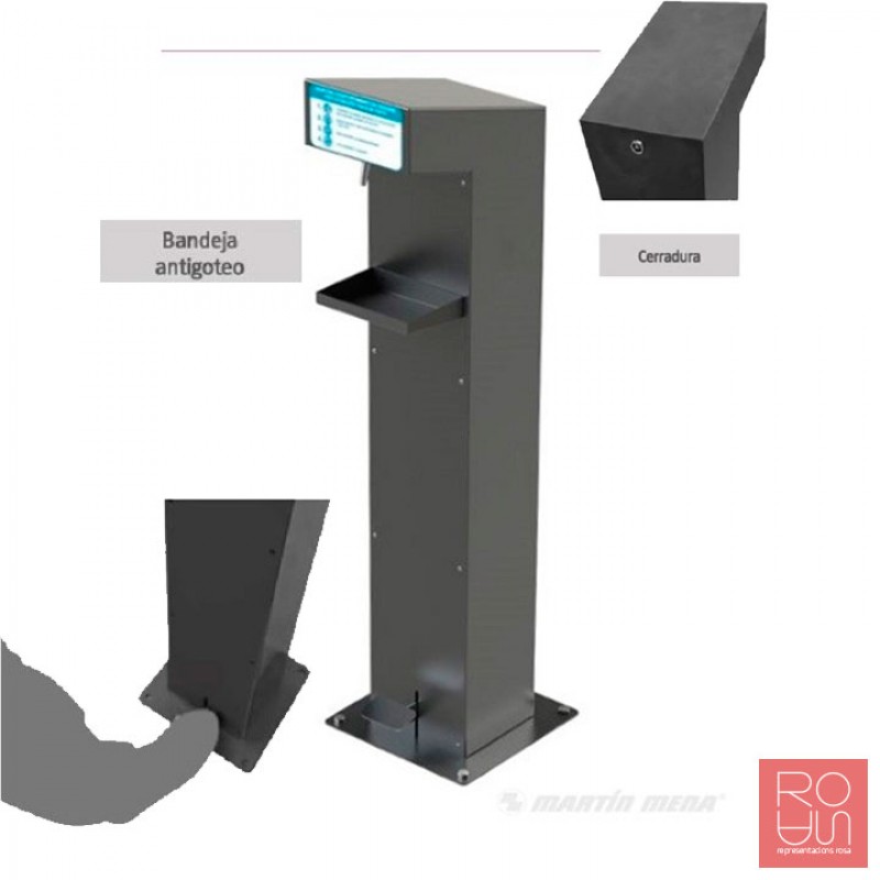 Dispensador d'hidrogel a granel per pedal COVID-19