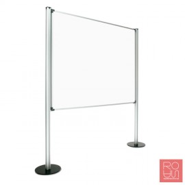 Mampara 750 laminada blanca per separació espais a les oficines