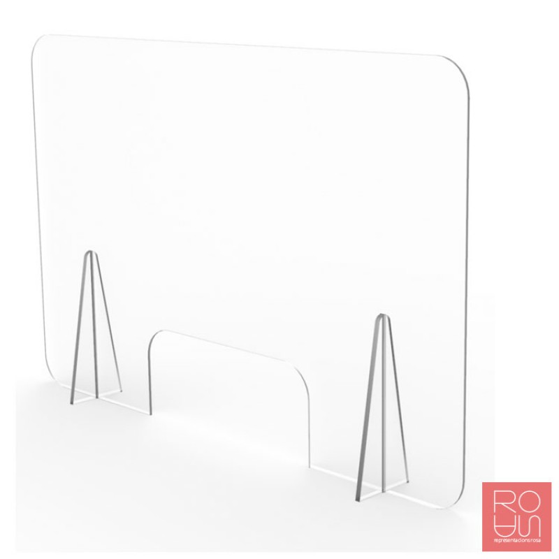 Mampara mostrador de polietilè amb finestreta