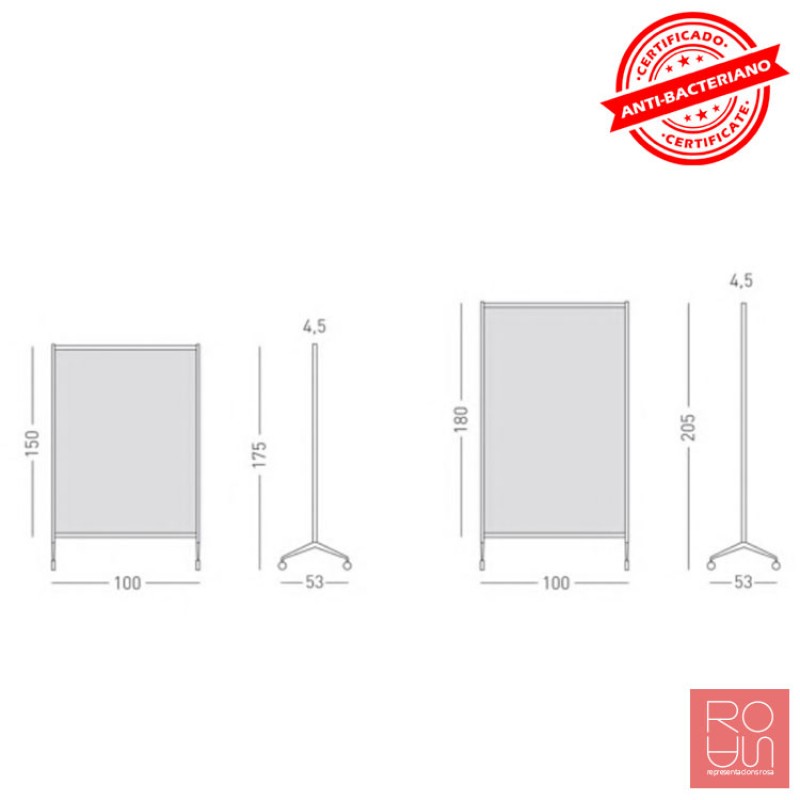 Mampara Ten Limit anti-bacteriana per distanciament social