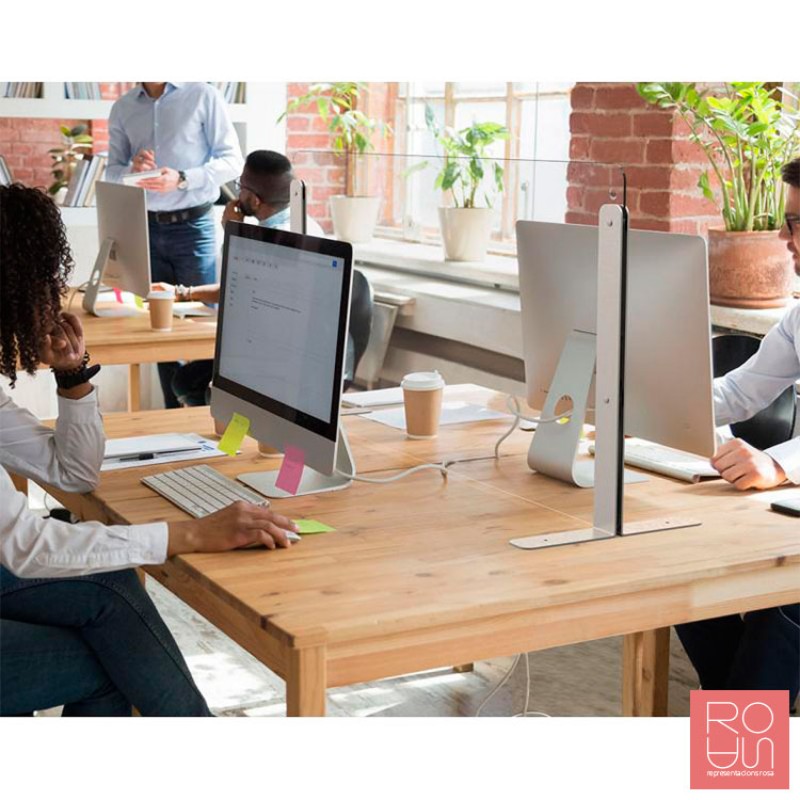 Mampara de vidre anti covid-19