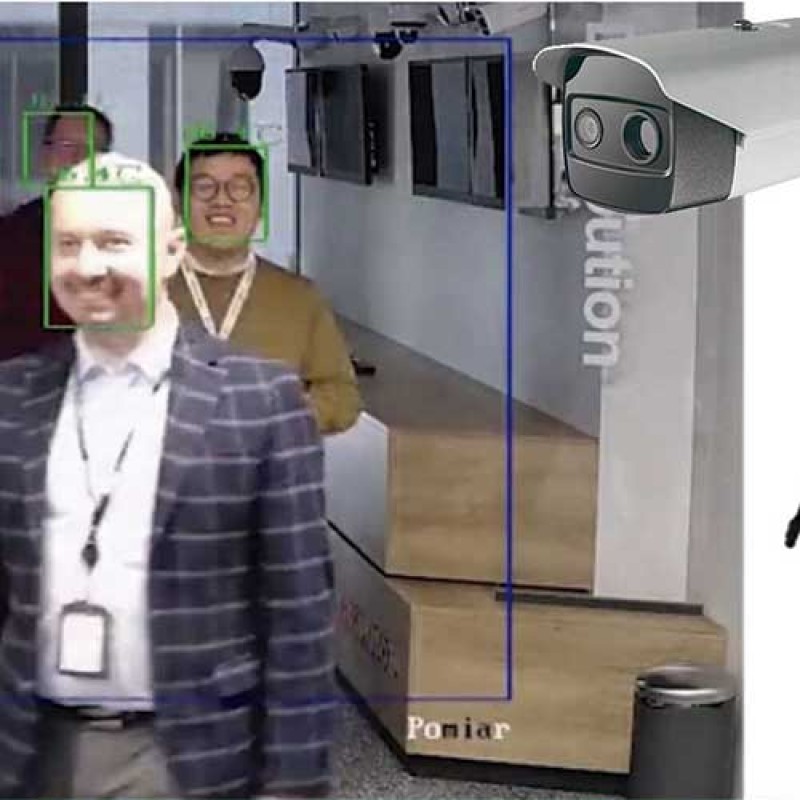 Càmera termogràfica fixa per a la detecció de temperatura corporal