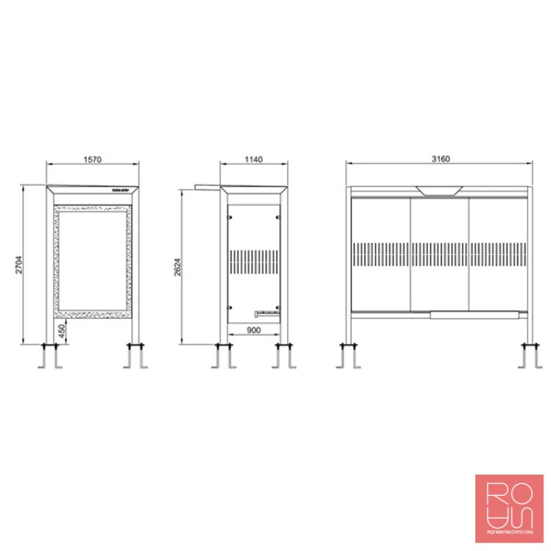 Marquesina parada d'autobús New Generation L