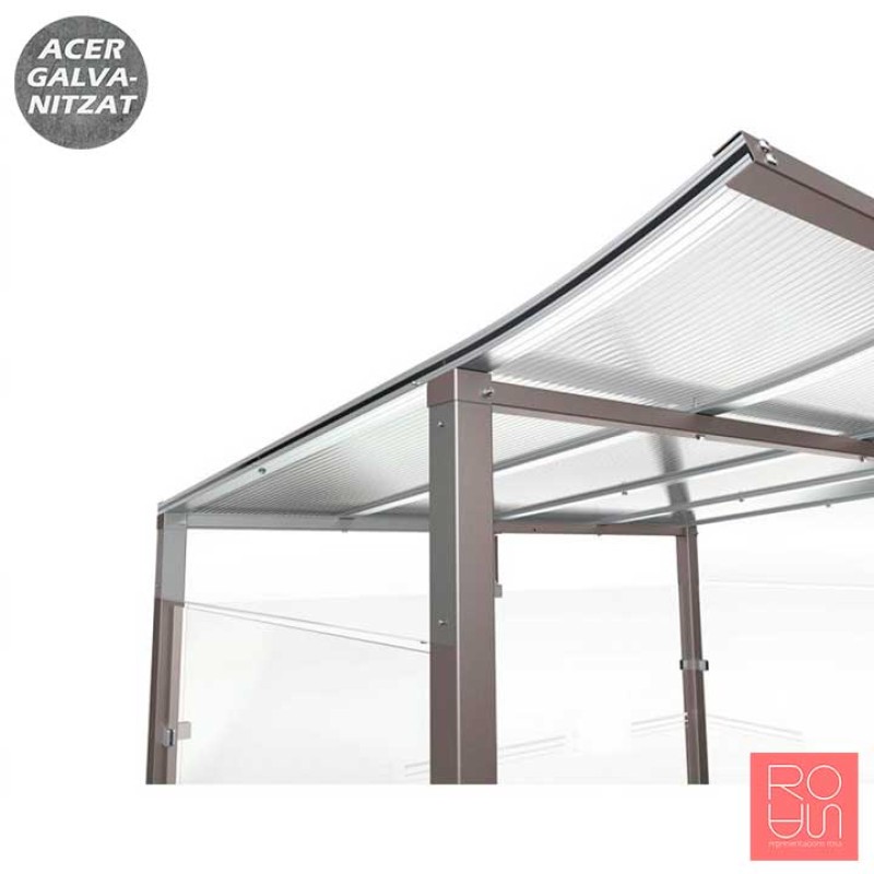 Marquesina parada d'autobús Mòdul 2500 mm