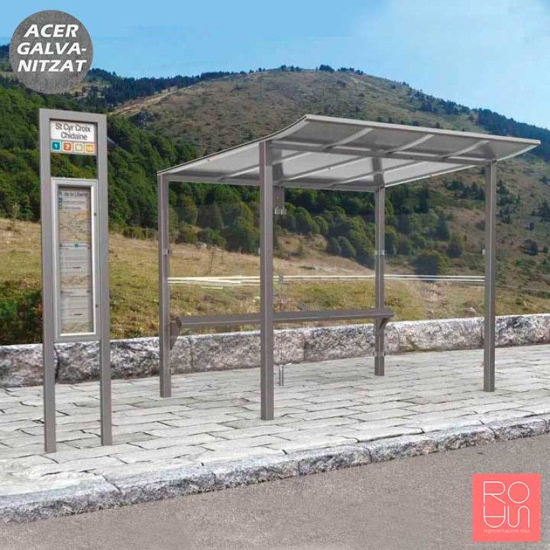 Marquesina parada d'autobús Mòdul 2500 mm