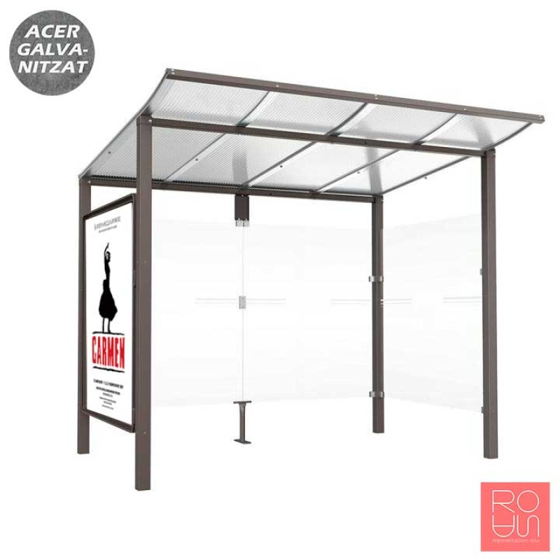 Marquesina parada d'autobús Mòdul 2500 mm
