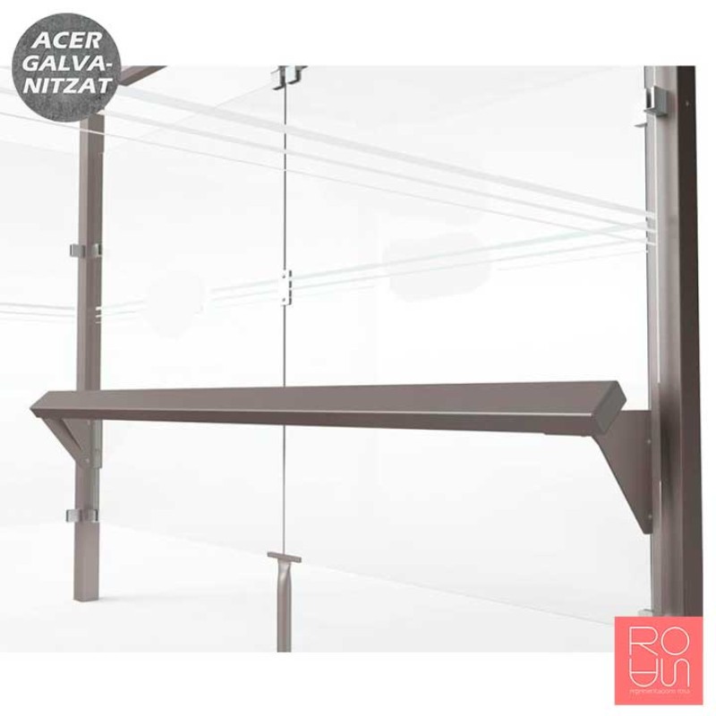 Marquesina parada d'autobús Mòdul 2500 mm