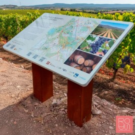 Faristol amb peus d'acer corten (2 peus)