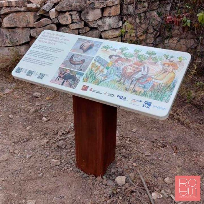 Faristol amb peus d'acer corten (2 peus)