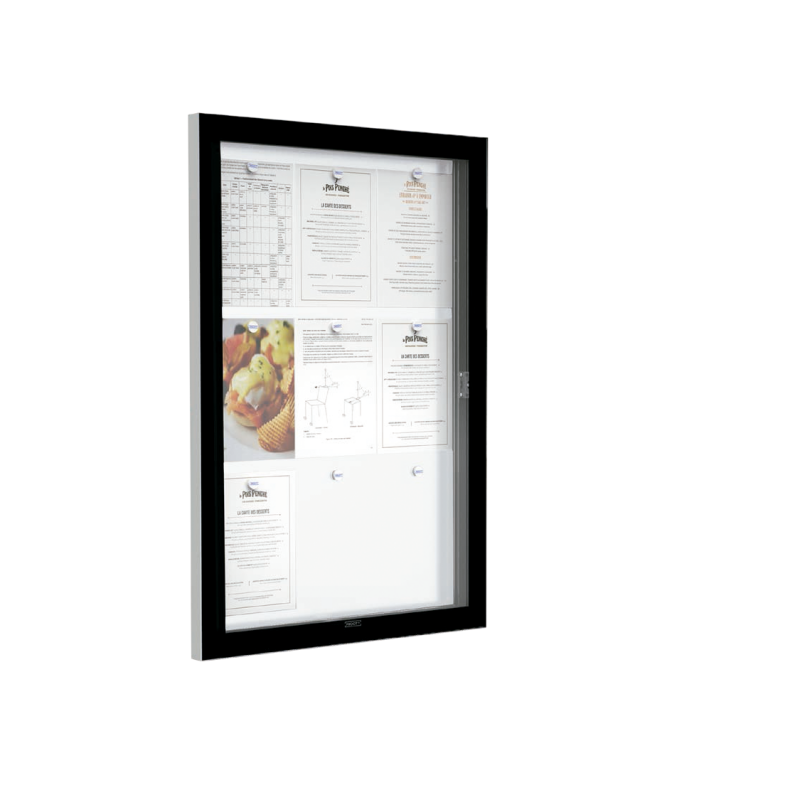 Vitrina d'informació Edge amb gruix de 54 mm a paret